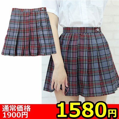 【1580円★数量限定】チェック柄プリーツスカート M<お一人様1点限り>() 【1580円★数量限定】チェック柄プリーツスカート M<お一人様1点限り>