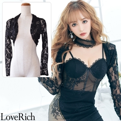 <Love Rich>総レースボレロ ロングスリーブ(ブラック)() <Love Rich>総レースボレロ ロングスリーブ(ブラック)