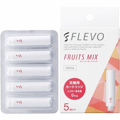 FLEVO 交換用カートリッジ 5本入り (フルーツミックス 白)() FLEVO 交換用カートリッジ 5本入り (フルーツミックス 白)